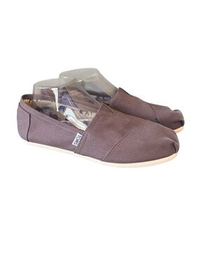 Toms Taupe Brown Canvas Slip On Loafer‎ Flats Size 9